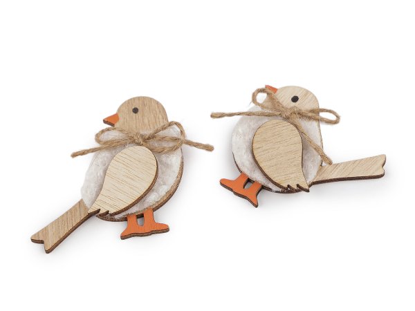 Dřevěný ptáček k aranžování