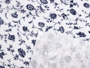 Bavlněná látka / plátno rostliny / květy