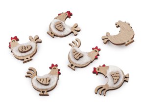 Dřevěná slepička k aranžování