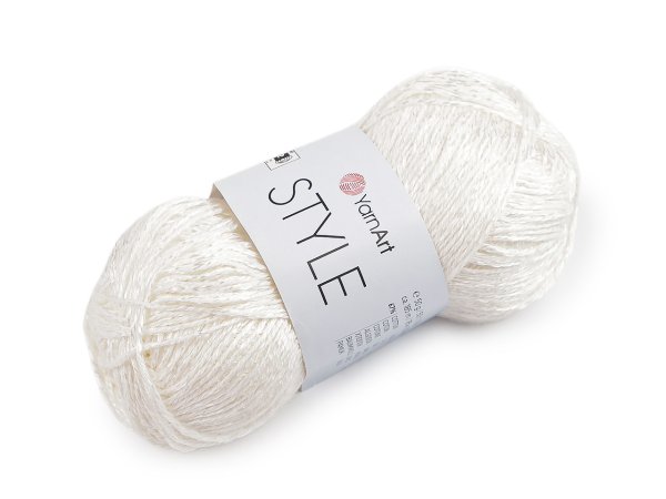 Bavlněná pletací příze Style s viskozovým vláknem 50 g