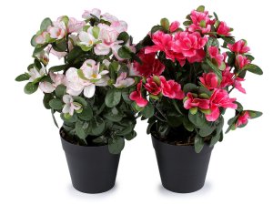 Umělá azalka v květináči