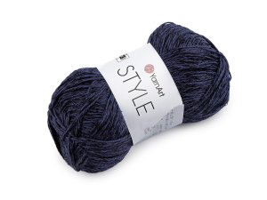 Bavlněná pletací příze Style s viskozovým vláknem 50 g