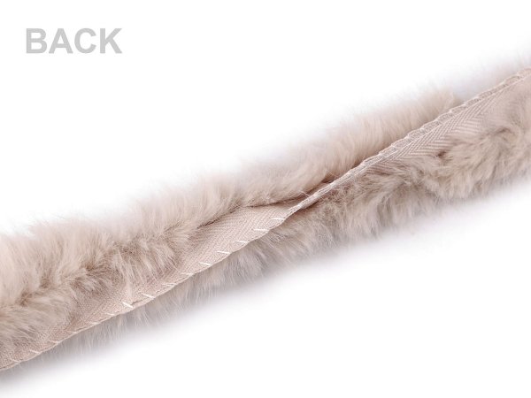 Všívací lemovka / lampas z umělé kožešiny kulatý šíře 2 cm