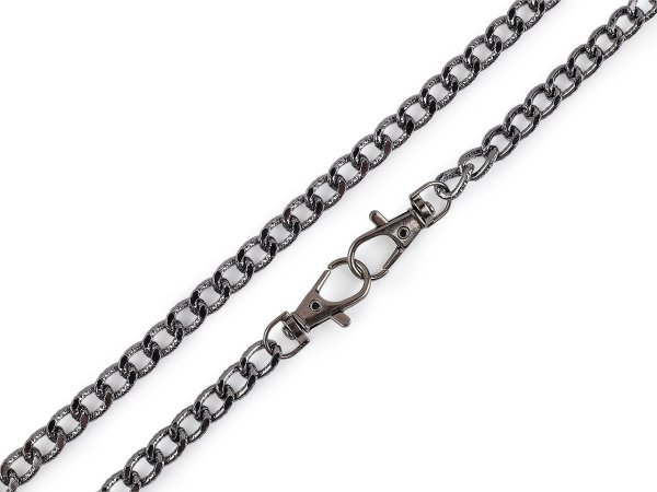 Řetízek na kabelky s reliéfem, s karabinou, délka 120 cm