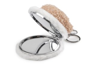 Plyšové kosmetické zrcátko / přívěsek na kabelku medvěd, kapybara