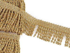 Třásně lurexové kroucené šíře 50 mm