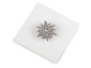 Ozdoba na knoflík s broušenými kamínky