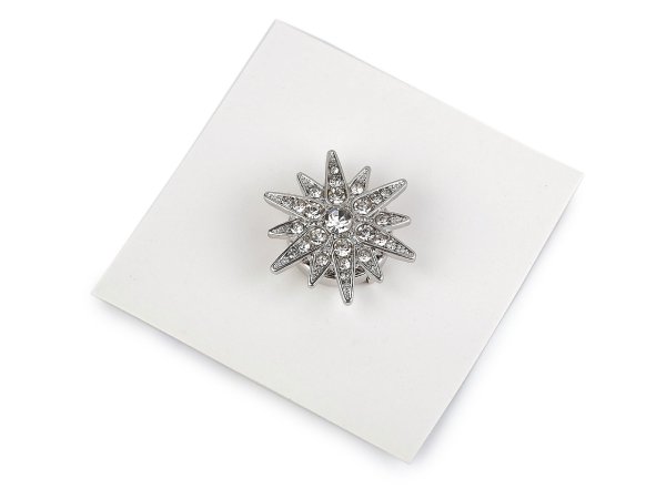 Ozdoba na knoflík s broušenými kamínky