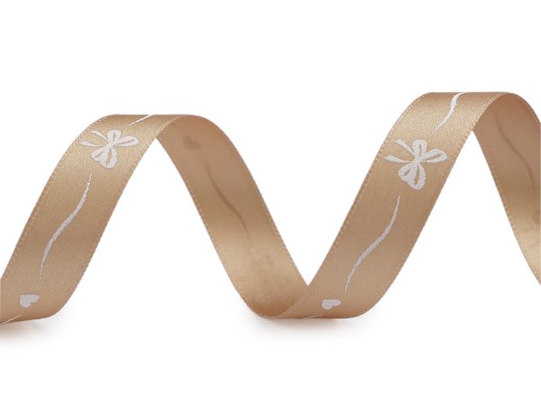 Saténová stuha šíře 15 mm mašličky a srdíčka