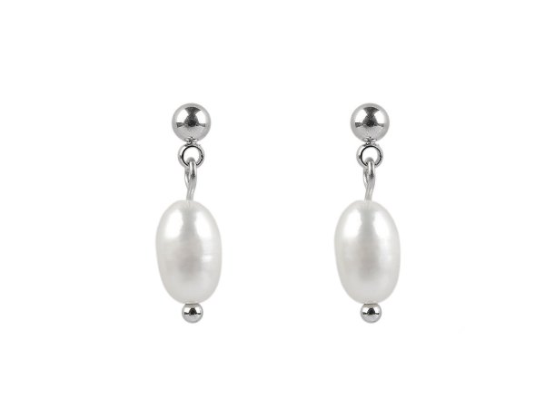 Perlové náušnice z nerezové oceli