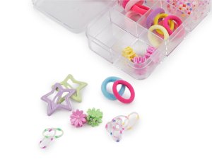Mini gumičky, skřipce a pukačky do vlasů