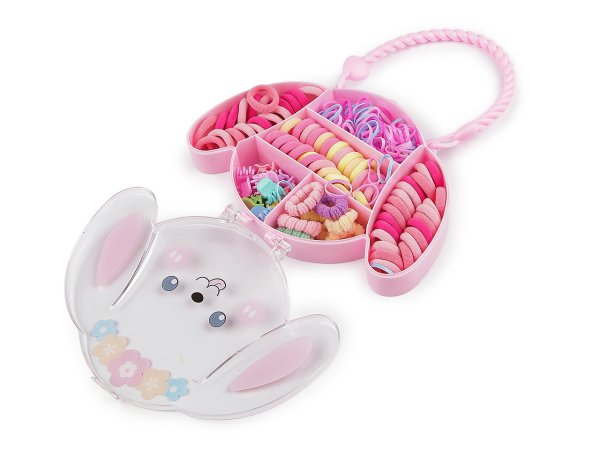 Mini gumičky a sponky do vlasů v boxu