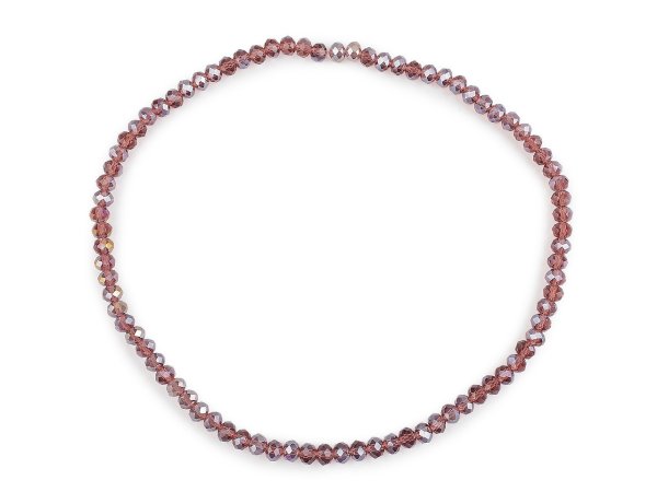 Náhrdelník pružný z broušených skleněných korálků