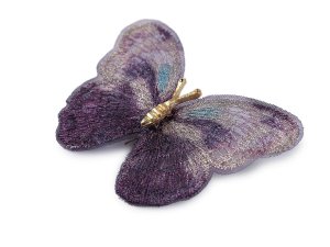 Brož motýl textilní