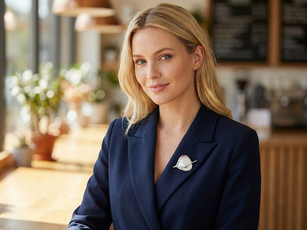 Magnetická brož s broušenými kamínky list