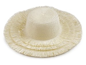 Dámský letní klobouk / slamák k dozdobení s třásněmi