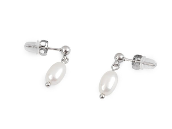 Perlové náušnice z nerezové oceli
