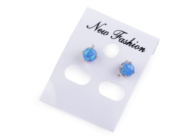 Náušnice opálové z nerezové oceli