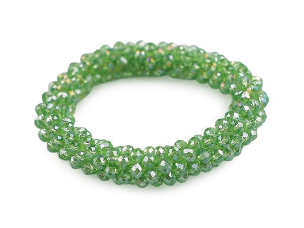 Náramek / gumička z broušených korálků