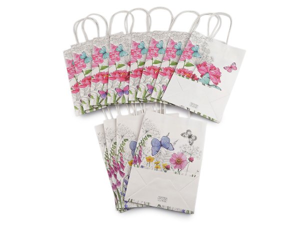 Dárková taška květy a motýli