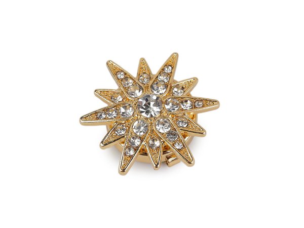 Ozdoba na knoflík s broušenými kamínky