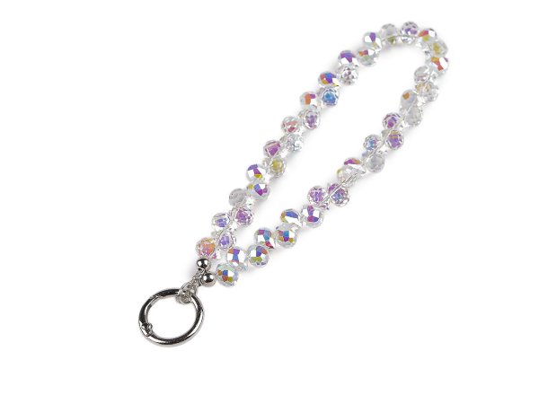 Přívěsek na mobil ze skleněných korálků