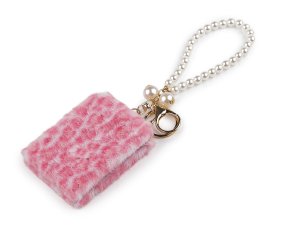 Plyšové kosmetické zrcátko / přívěsek na kabelku