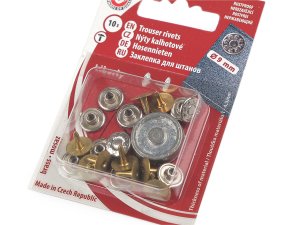 Kalhotový / riflový ozdobný nýt kloboučkový Ø9 mm