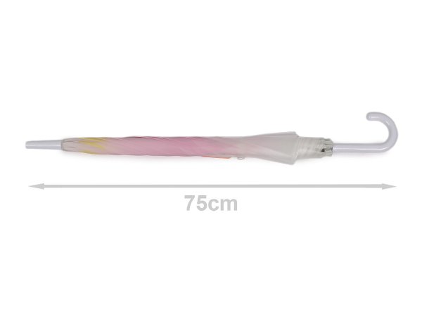 Dámský / dívčí průhledný vystřelovací deštník květ