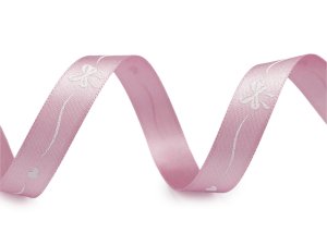 Saténová stuha šíře 15 mm mašličky a srdíčka
