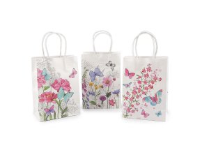 Dárková taška květy a motýli