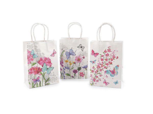 Dárková taška květy a motýli