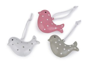 Kovový ptáček k zavěšení 3D