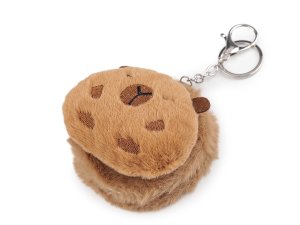 Plyšové kosmetické zrcátko / přívěsek na kabelku medvěd, kapybara