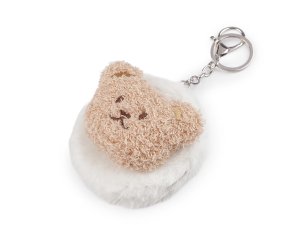 Plyšové kosmetické zrcátko / přívěsek na kabelku medvěd, kapybara