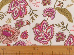 Bavlněná látka / plátno květy