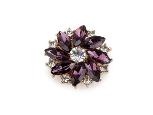 Ozdoba na knoflík s broušenými kamínky