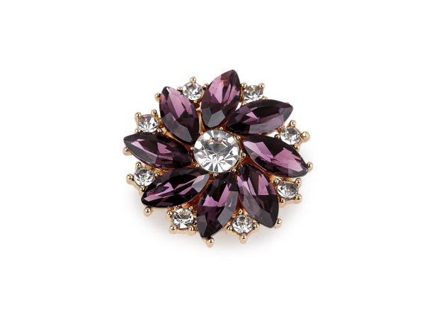 Ozdoba na knoflík s broušenými kamínky