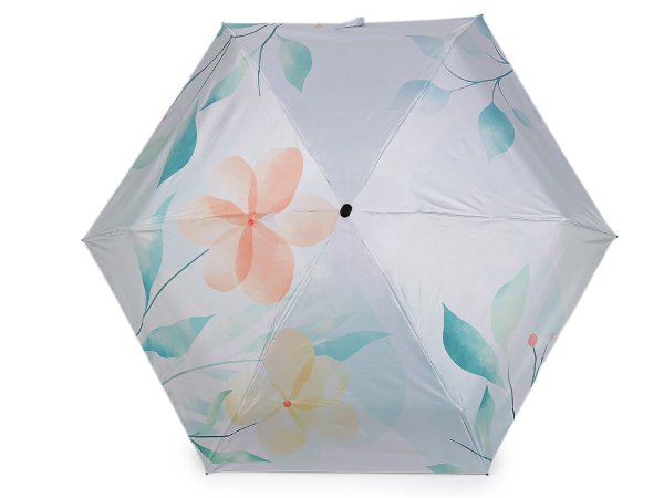 Dámský mini skládací deštník květy