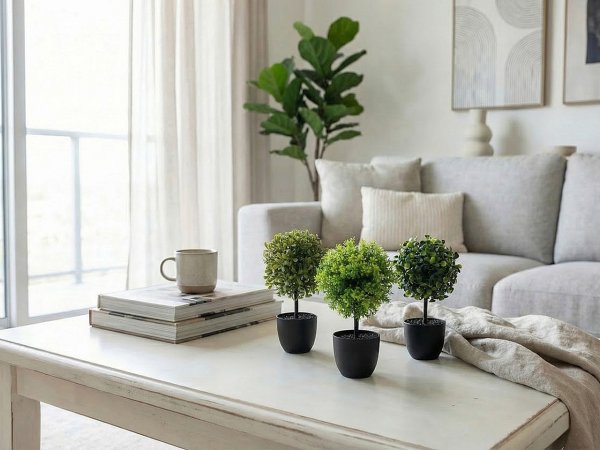 Umělý buxus v květináči