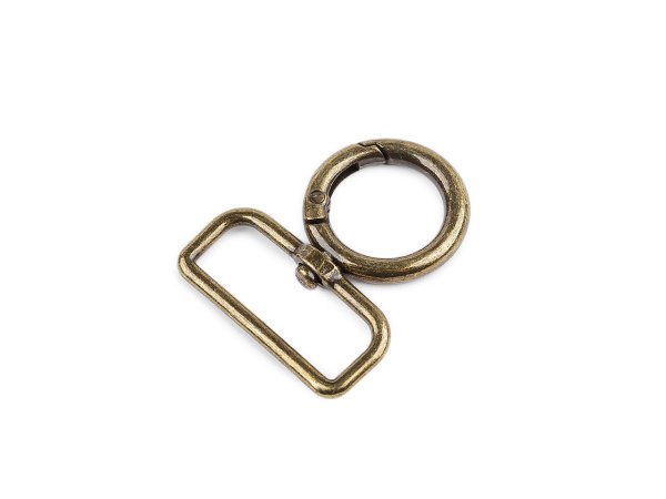 Kovová karabina otočná, průvlek 32 mm