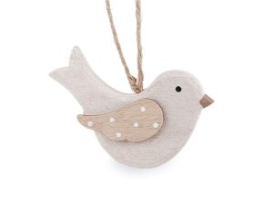 Dřevěný ptáček k zavěšení
