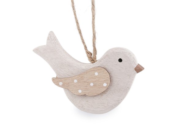 Dřevěný ptáček k zavěšení