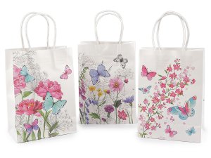 Dárková taška květy a motýli
