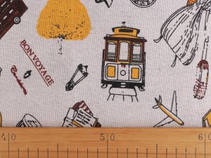 Bavlněná metráž / imitace lnu hrubší, puntík