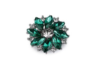 Ozdoba na knoflík s broušenými kamínky