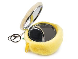 Plyšové kosmetické zrcátko / klíčenka