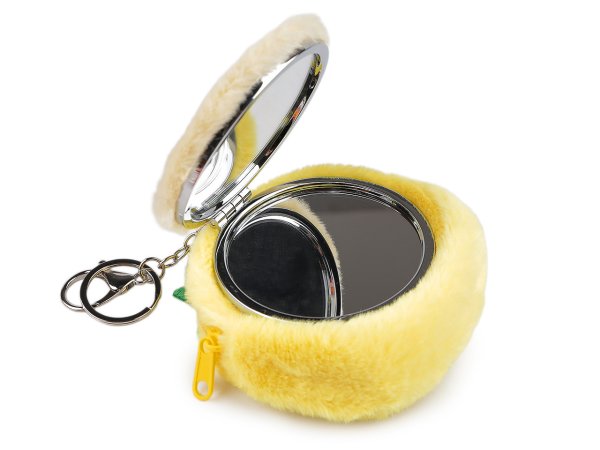 Plyšové kosmetické zrcátko / klíčenka