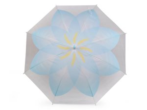 Dámský / dívčí průhledný vystřelovací deštník květ