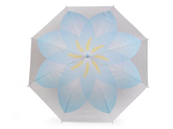 Dámský / dívčí průhledný vystřelovací deštník květ